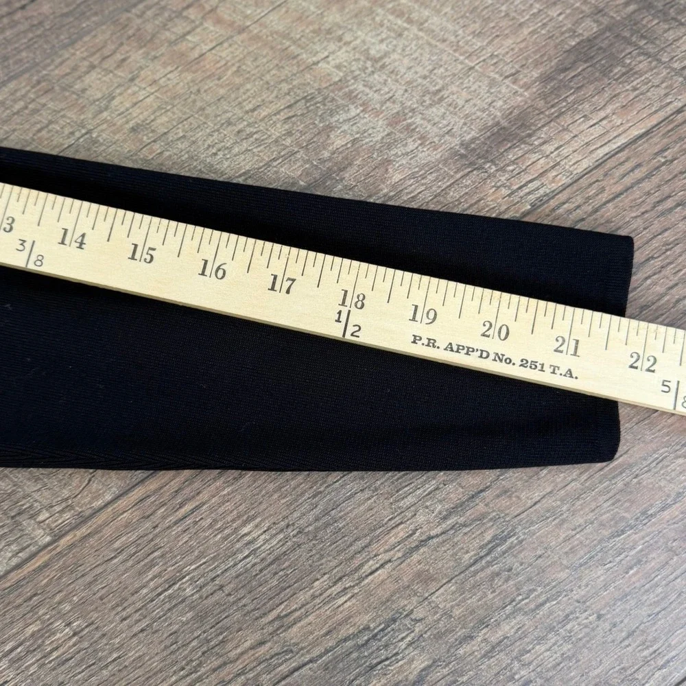 Women's Misook Black Turtleneck‎ Long Sleeve Knit Sweater Size L Side Slit